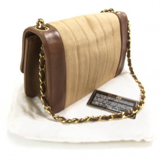 Straw Leather Flap Brown