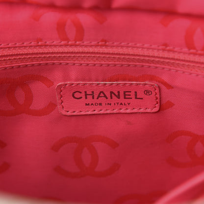 Chanel Calfskin Quilted Large Cambon Tote White Black 9 of 12