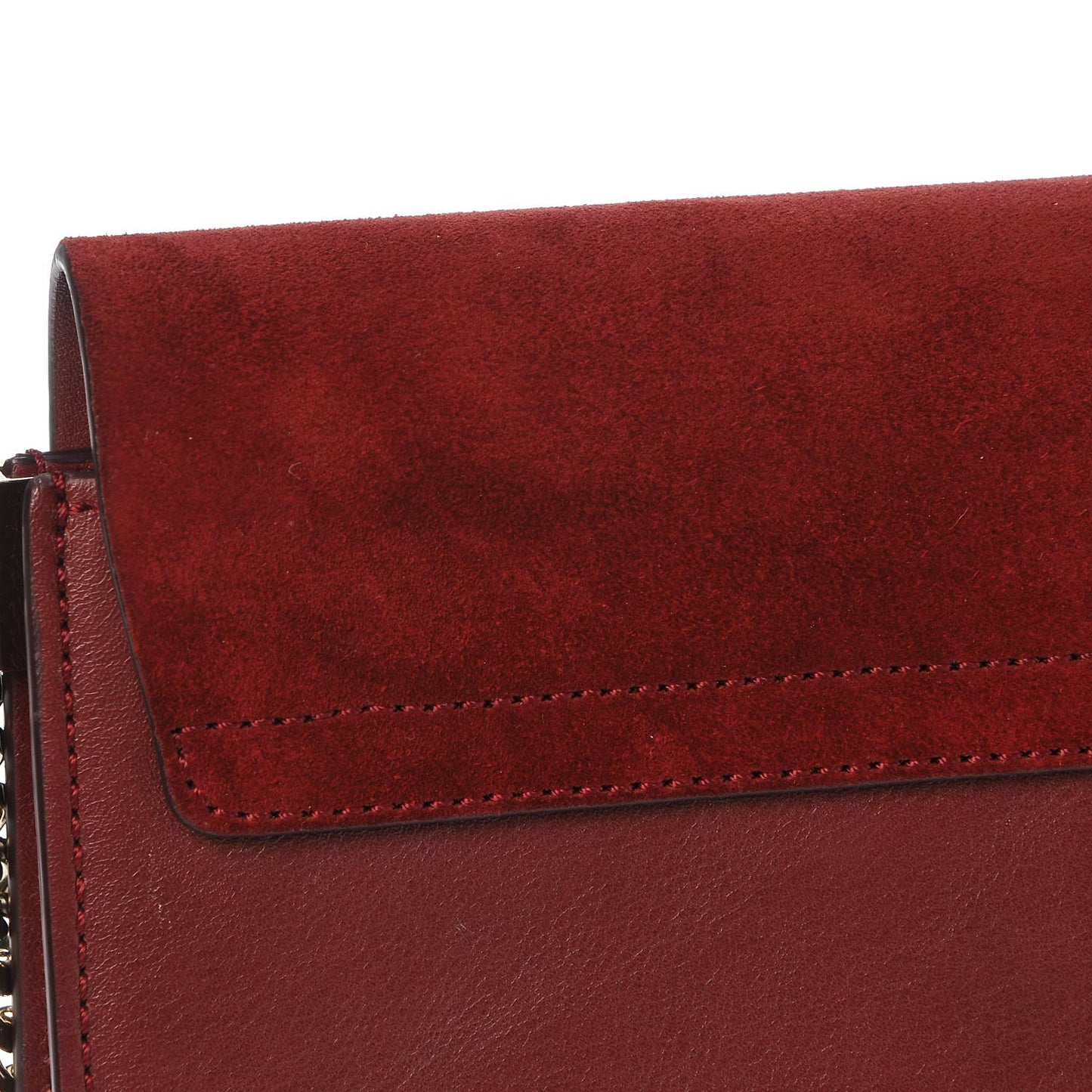 Suede Calfskin Faye Clutch Plum Purple