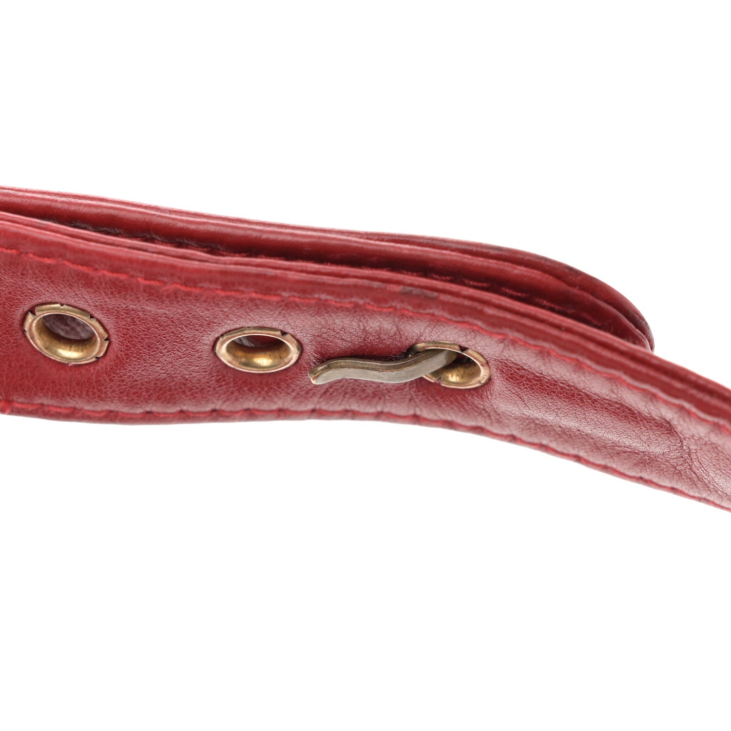 Chanel Lambskin Quilted Waist Chain Belt Flap Bag Red 13 of 14