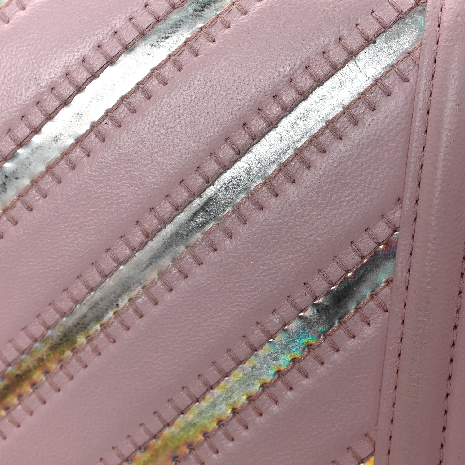 Chanel Lambskin Iridescent PVC Medium Boy Flap Light Pink Silver 10 of 11