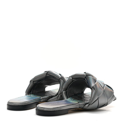 Bottega Veneta Laser Nappa Maxi Intrecciato Lido Flat Sandals 37.5 Oyster 4 of 7