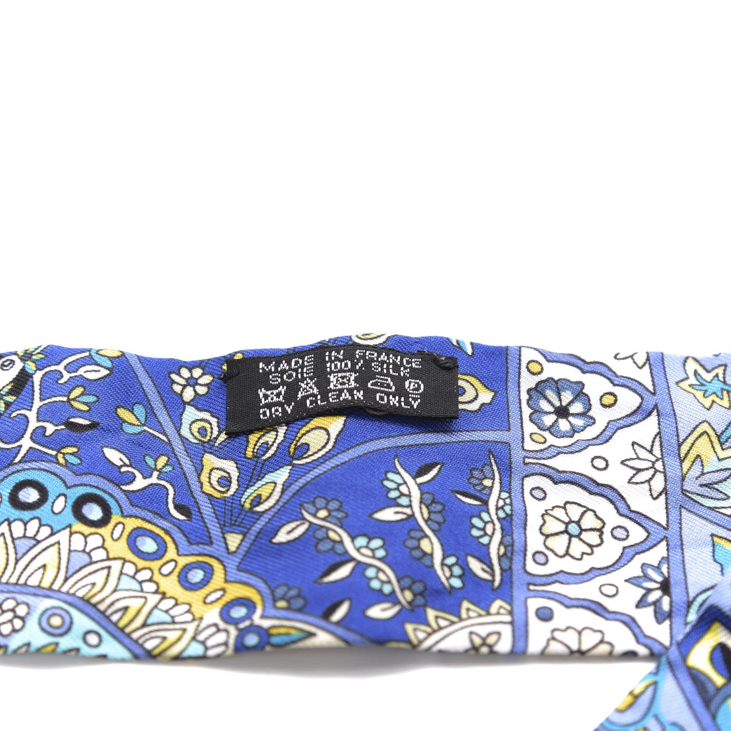 Silk Au Pays Des Oiseaux Fleurs Twilly Bleu Dur Jaune Vif Turquosie