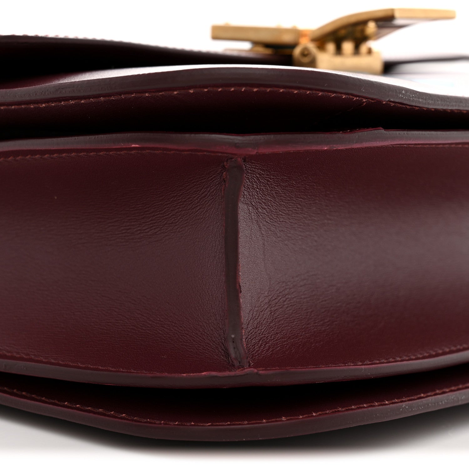 Celine Box Calfskin Medium Classic Box Flap Bag Burgundy 9 of 10