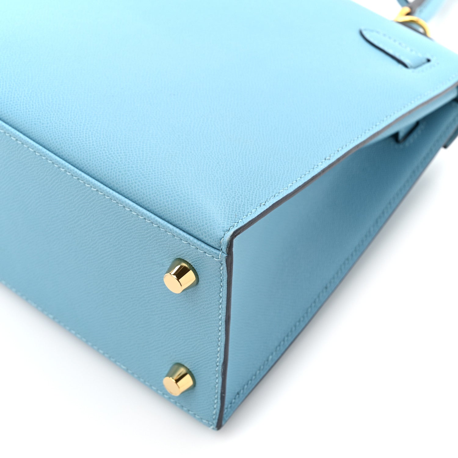 Hermes Madame Calfskin Kelly Sellier 25 Bleu Du Nord 11 of 13