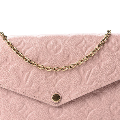 Louis Vuitton Empreinte Pochette Felicie Chain Wallet Rose Poudre 12 of 13