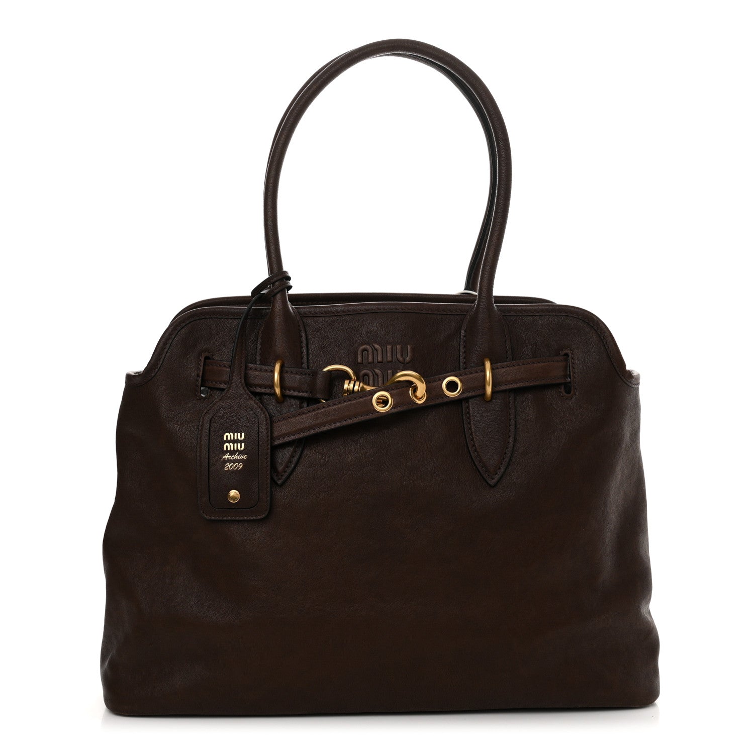 Miu Miu Nappa Medium Aventure Bag Radica 1 of 12
