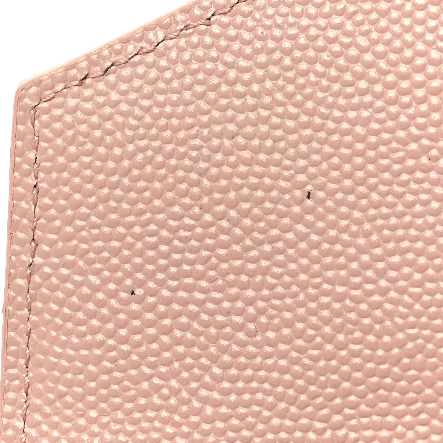 Saint Laurent Grain De Poudre Matelasse Chevron Monogram Compact Tri Fold Wallet Pale Pink 13 of 14