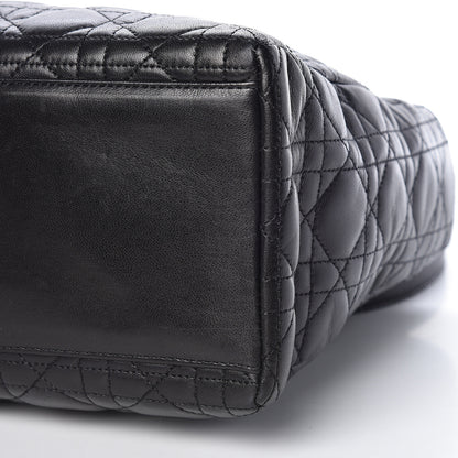 Christian Dior Lambskin Cannage Medium Lady Dior Black 9 of 13