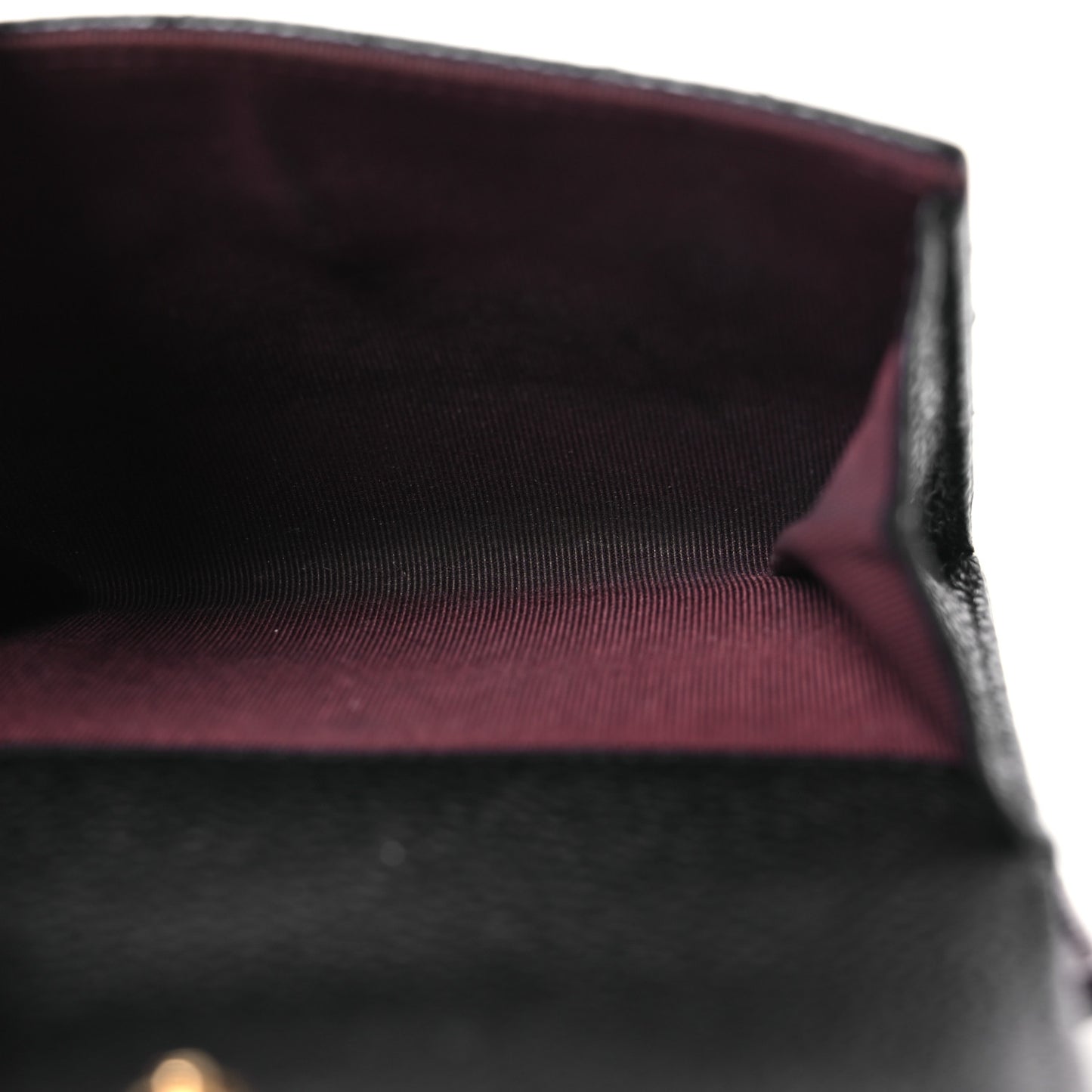 Caviar Quilted Compact French Flap Wallet Black