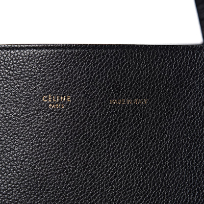 Celine Soft Grained Calfskin Medium Belt Cabas Phantom Black 7 of 10