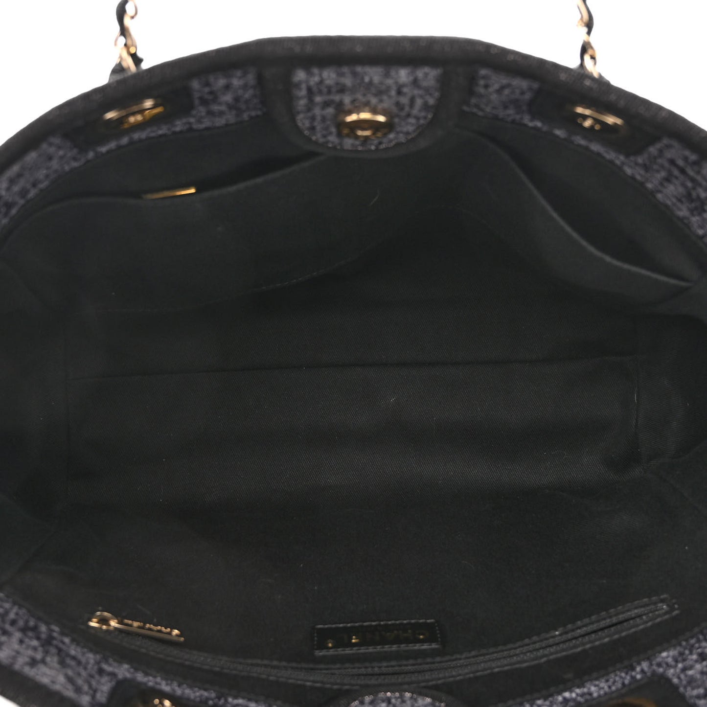 Lurex Boucle Small Deauville Tote Black