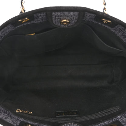 Chanel Lurex Boucle Small Deauville Tote Black 4 of 9