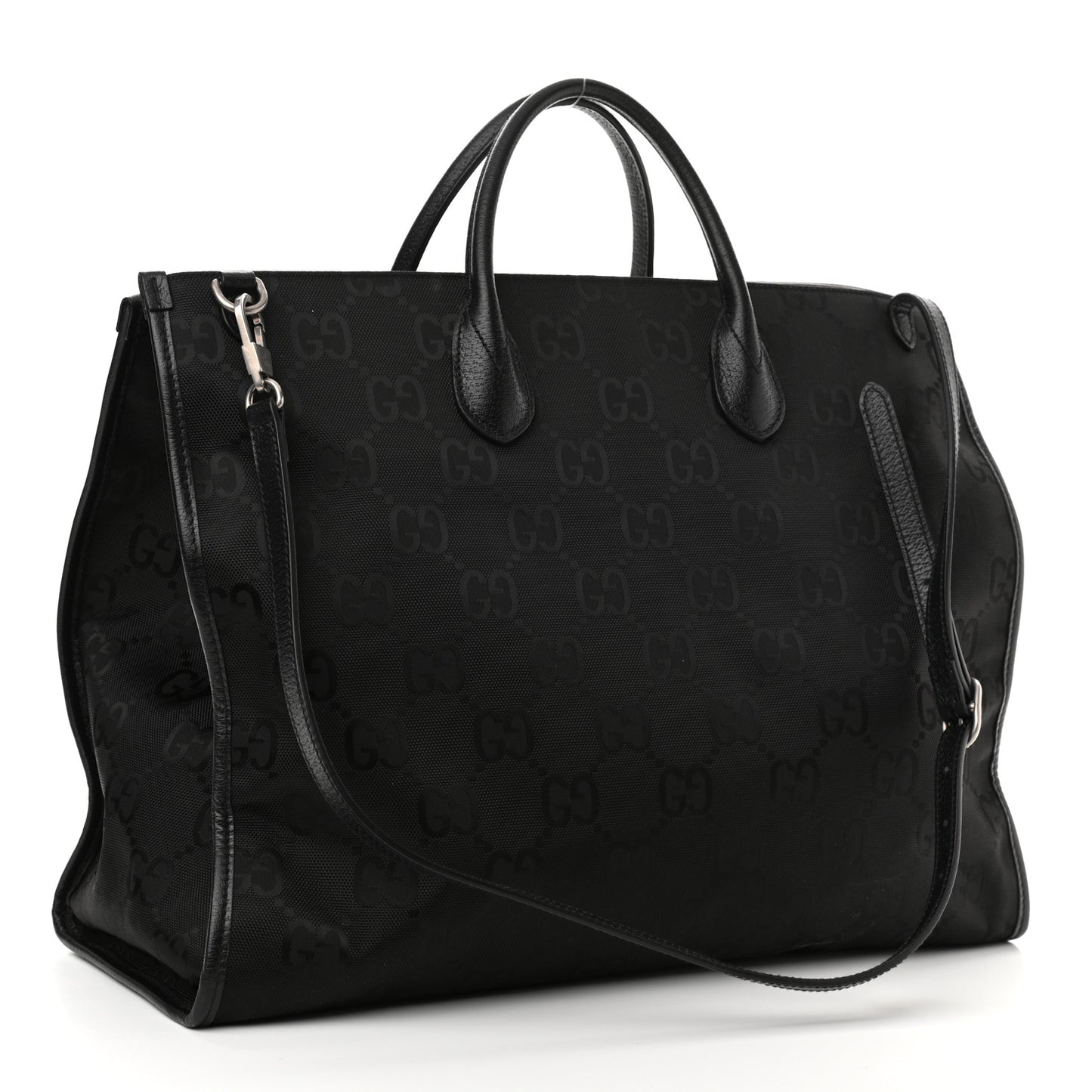 Econyl Nylon Monogram Large Off The Grid Tote Bag Black