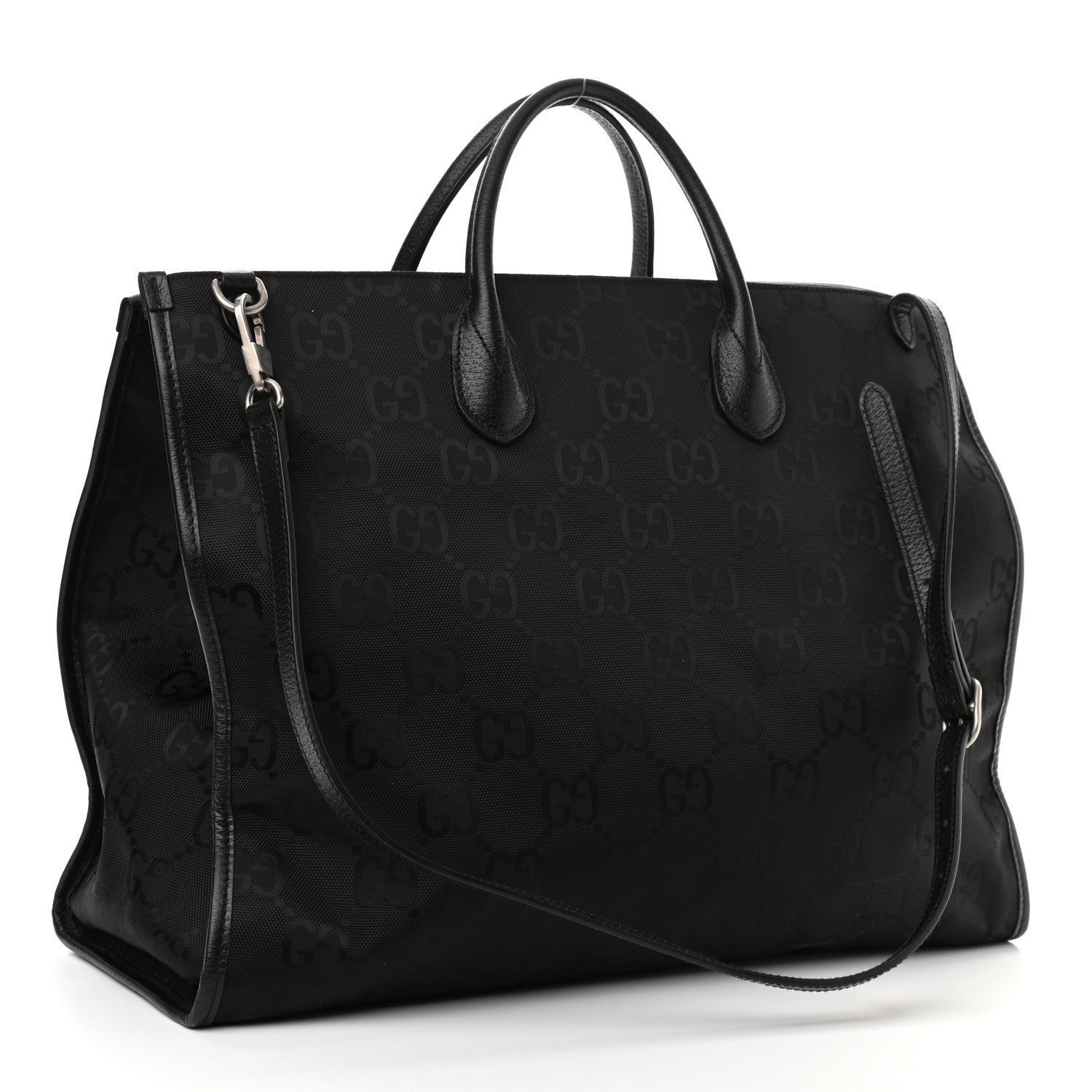Gucci Econyl Nylon Monogram Large Off The Grid Tote Bag Black 3 of 10