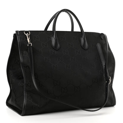 Gucci Econyl Nylon Monogram Large Off The Grid Tote Bag Black 3 of 10