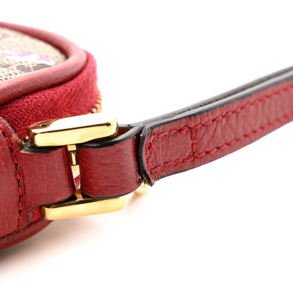 Gucci GG Supreme Monogram Flora Web Ophidia Wristlet Bag Red 8 of 8