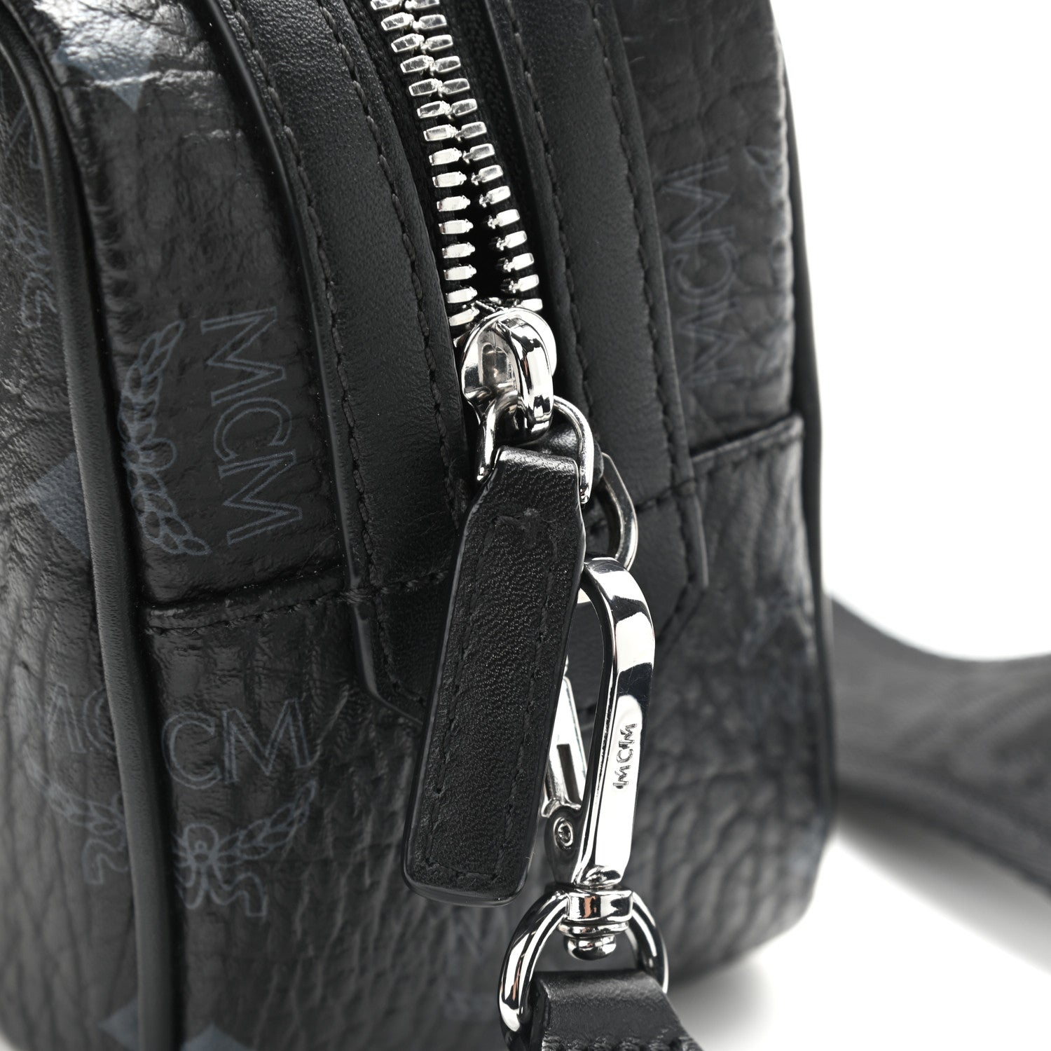 MCM Visetos Camera Crossbody Bag Black 9 of 9