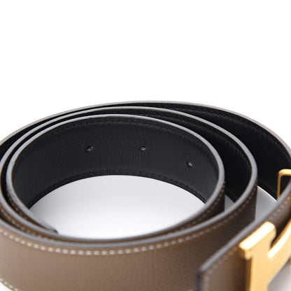 Hermes Swift Epsom 32mm H Belt 75 Black Etoupe 4 of 6