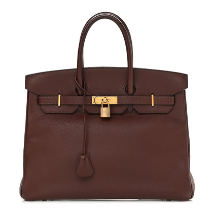 Hermes Taurillon Clemence Birkin 35 Havane 1 of 21