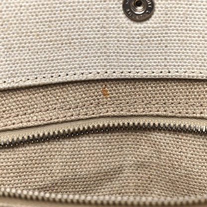 Saint Laurent Linen Calfskin Rive Gauche Tote Optic White 10 of 14