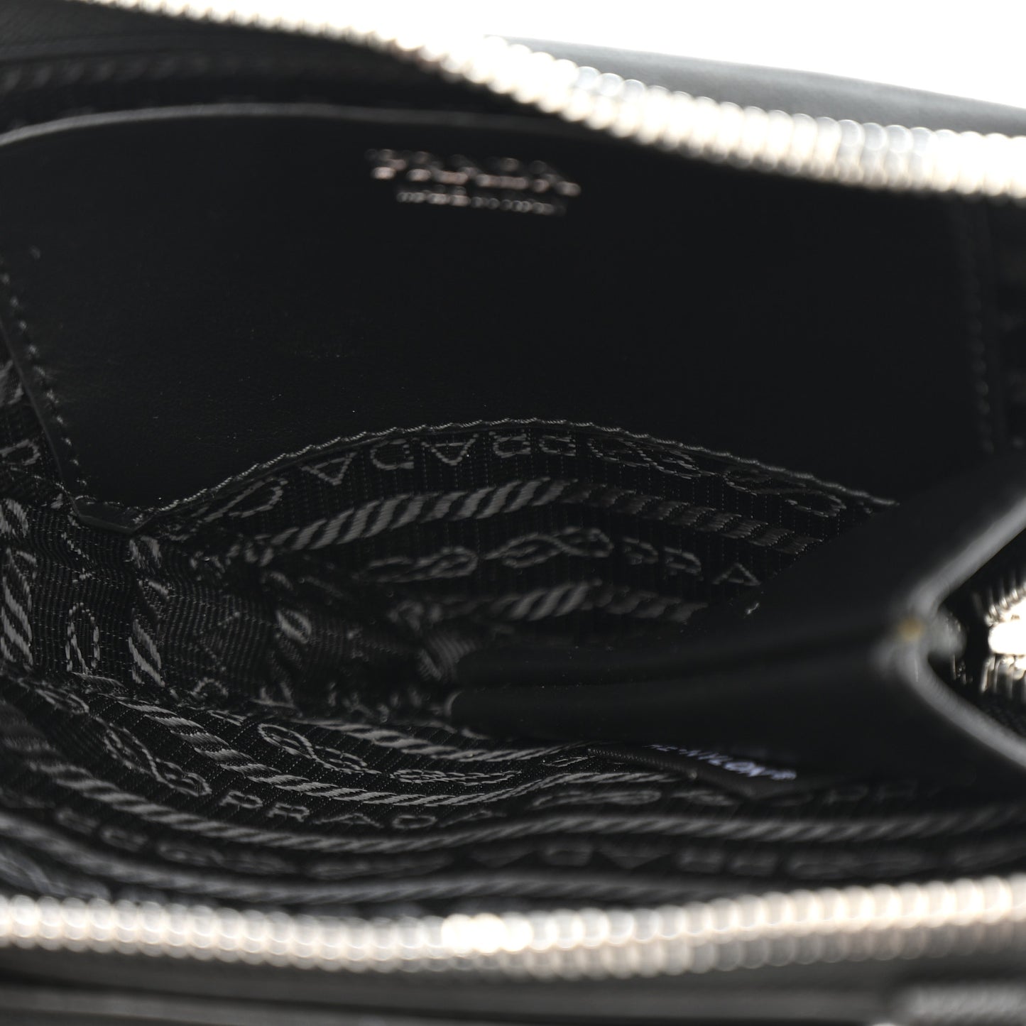 Saffiano Mini Triangle Crossbody Pouch Black