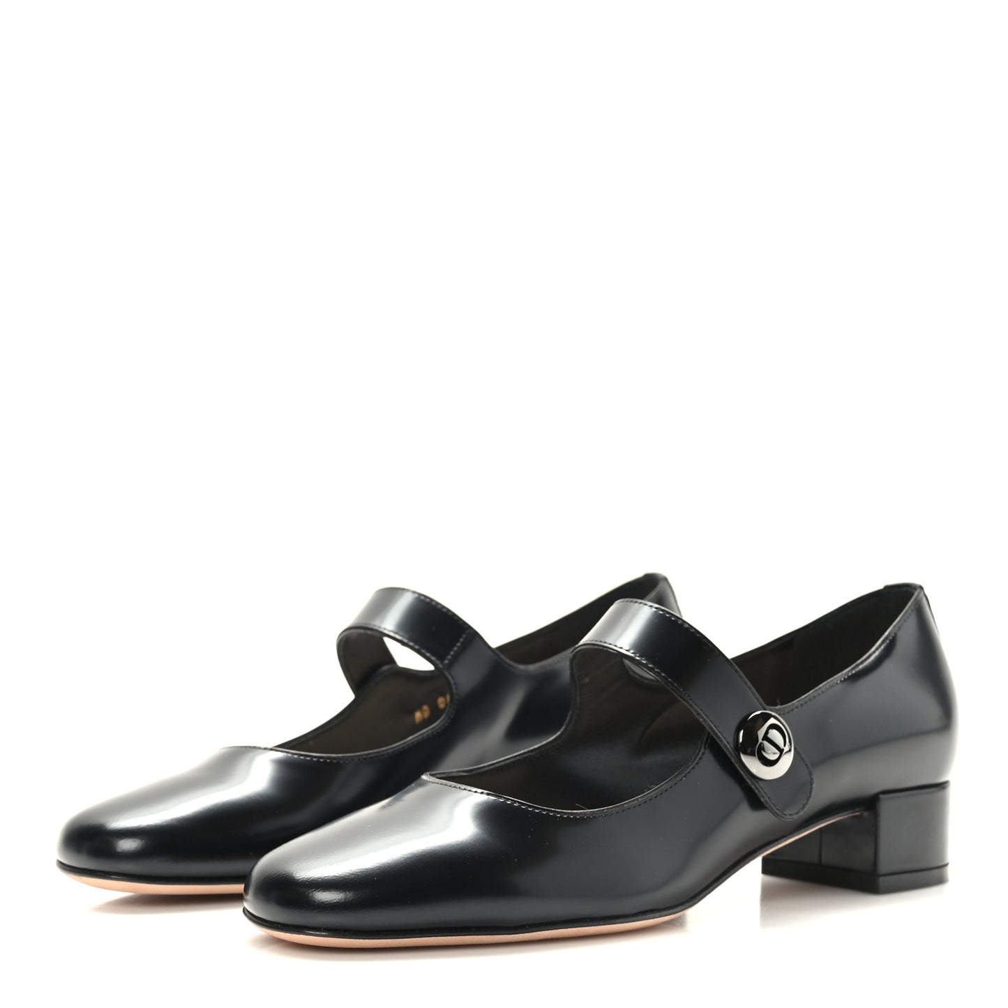Brushed Calfskin Uniform 30mm Pumps 35.5 Black