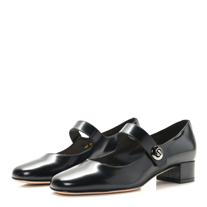 Christian Dior Brushed Calfskin Uniform 30mm Pumps 35.5 Black 3 of 8