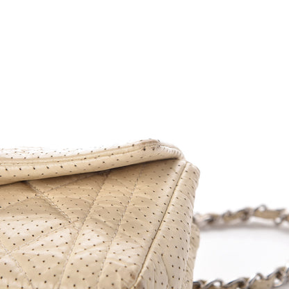 Chanel Aged Calfskin Perforated Small Flap Beige Clair 13 of 15