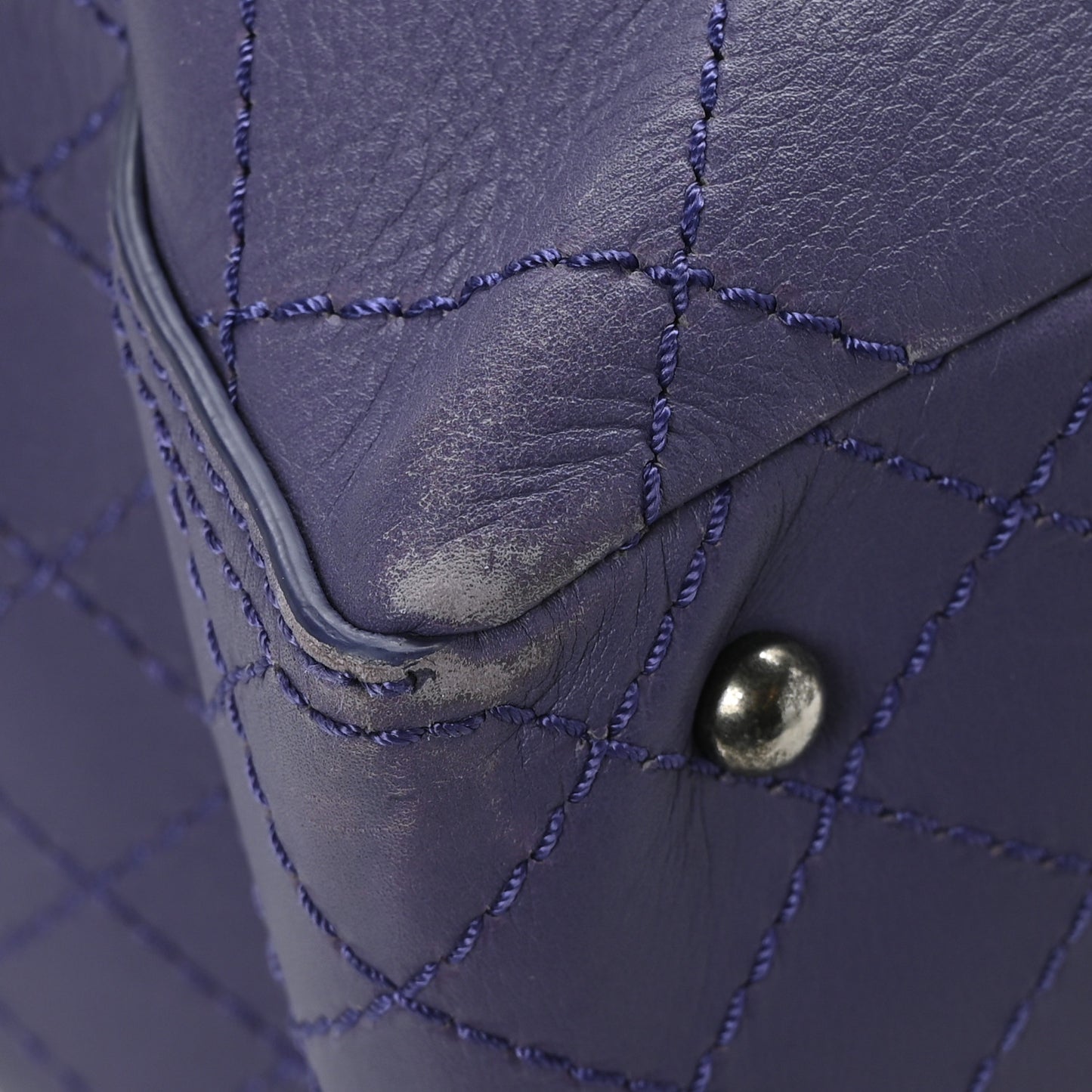 Calfskin CC Pocket Tote Purple