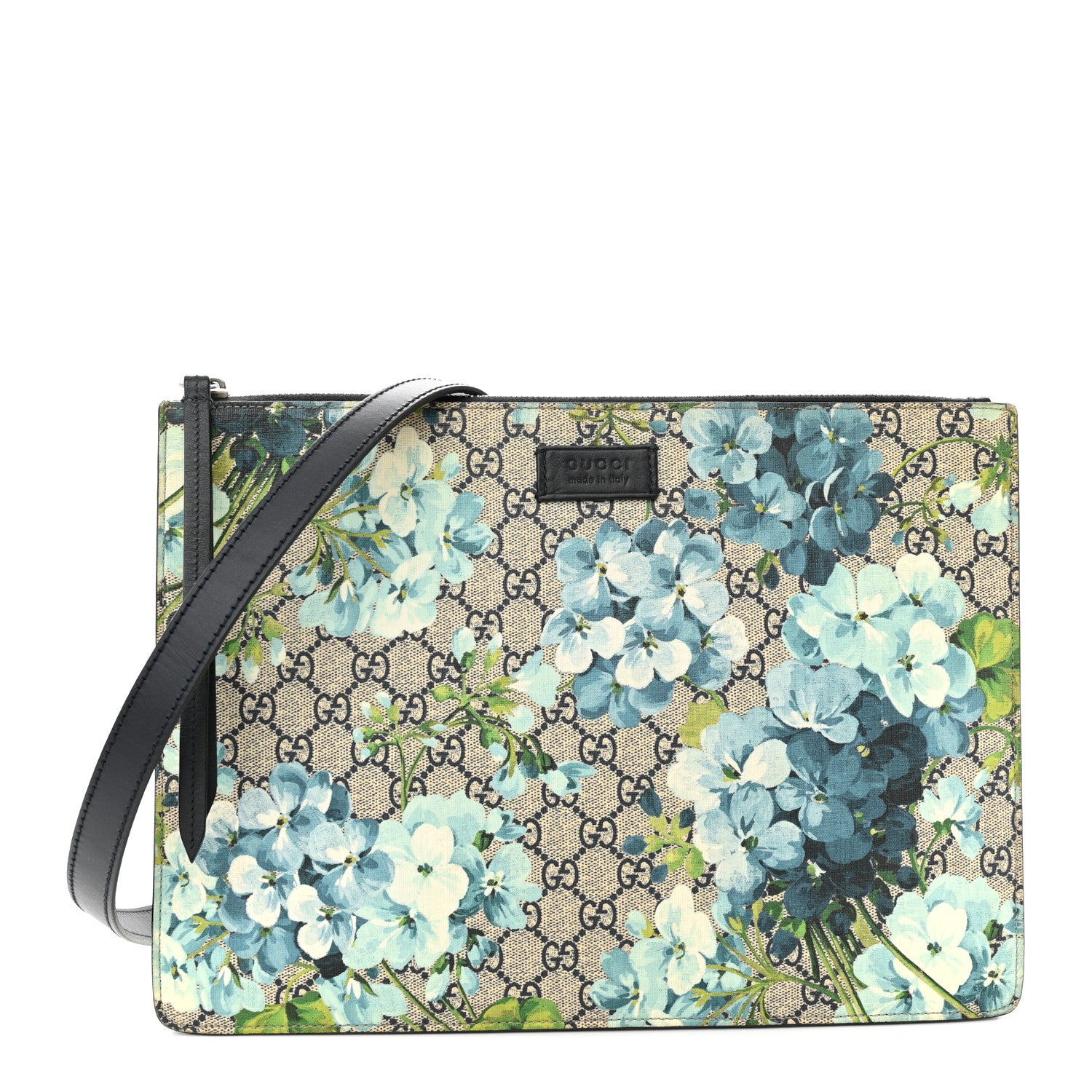 Gucci GG Supreme Monogram Blooms Messenger Blue 1 of 12