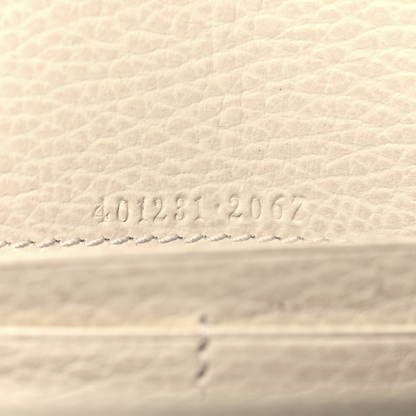 Dollar Calfskin Mini Dionysus Chain Wallet Mystic White