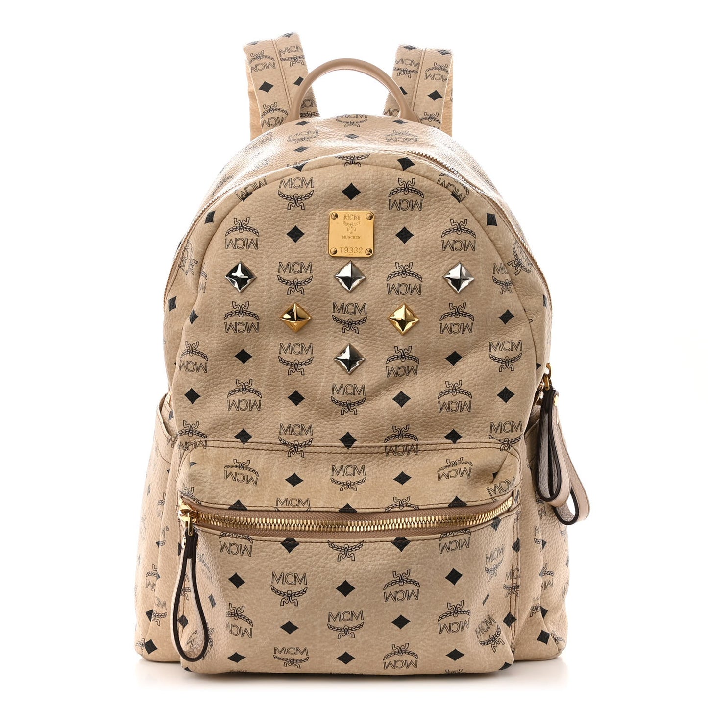 Visetos Medium Sprinkle Stud Stark Backpack Beige