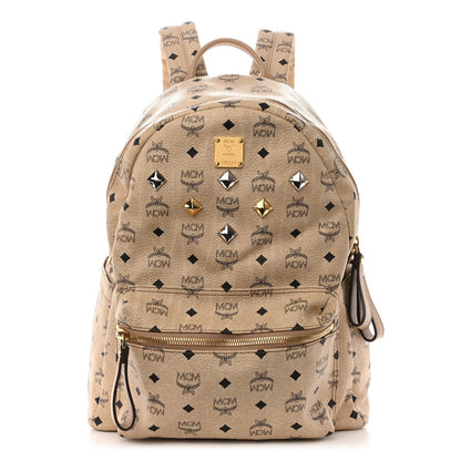MCM Visetos Medium Sprinkle Stud Stark Backpack Beige 1 of 9