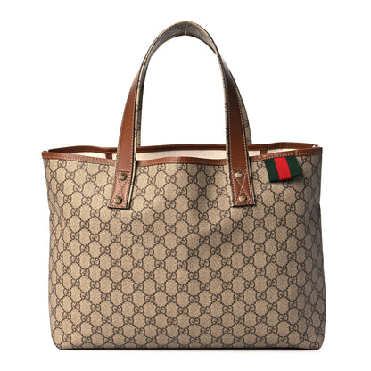 Gucci GG Plus Monogram Medium Signature Web Loop Tote Brown 1 of 10