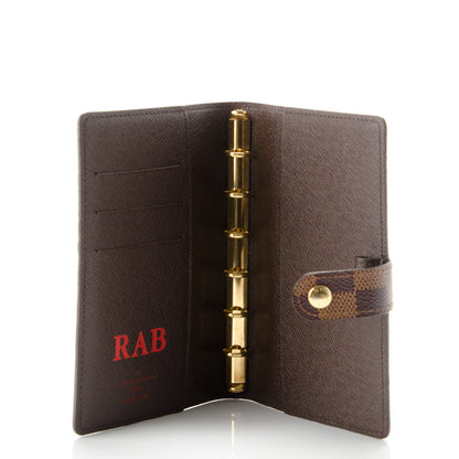 Louis Vuitton Damier Ebene Small Ring Agenda Cover 5 of 6