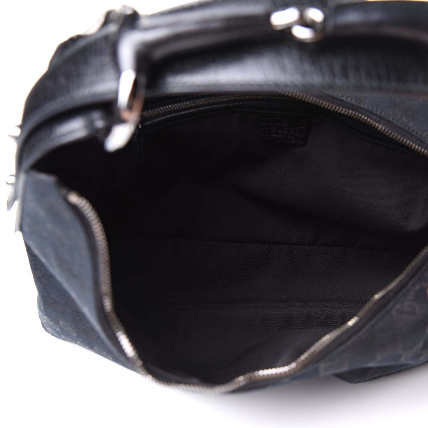 Gucci Monogram Medium Horsebit Chain Hobo Black 5 of 13