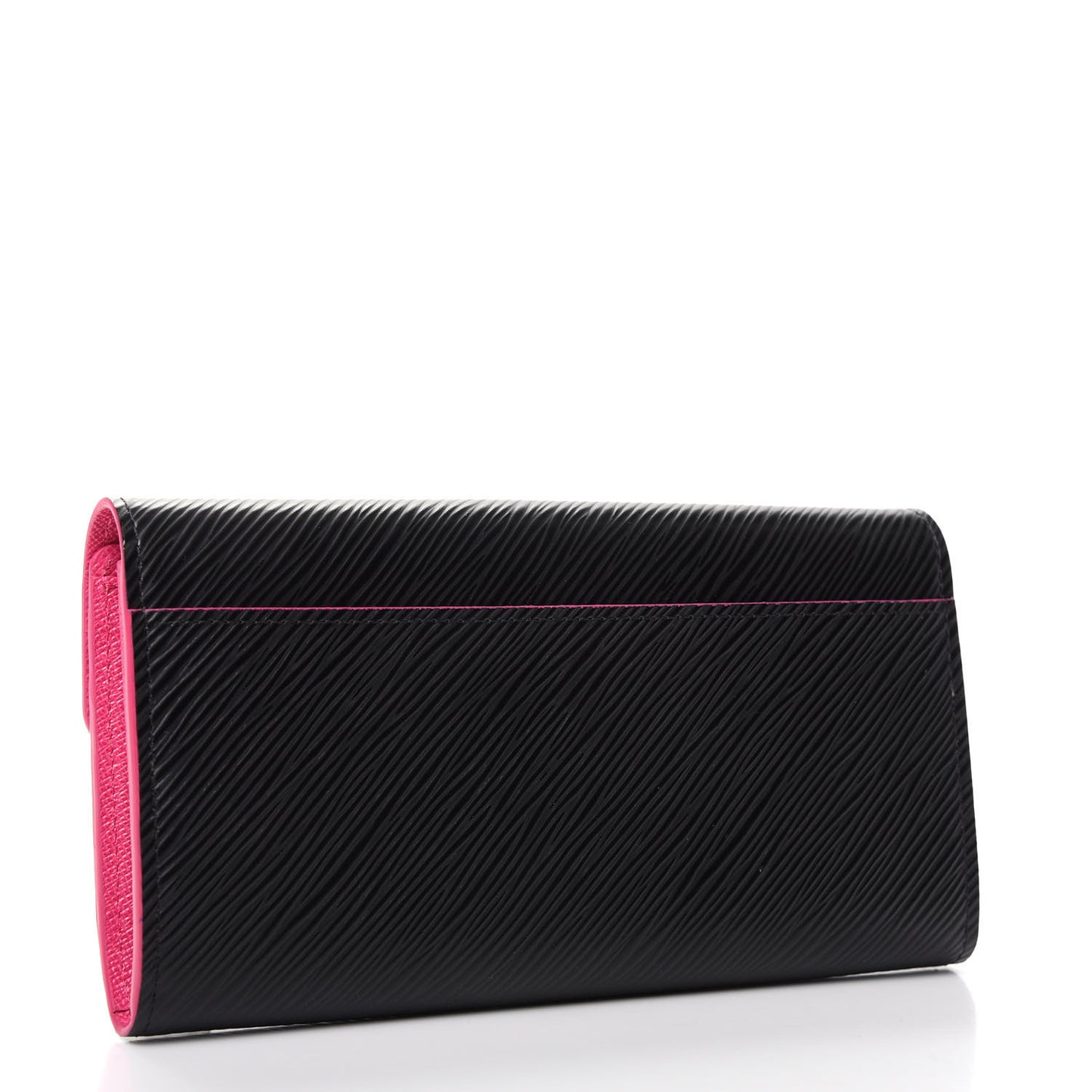 Epi Sarah Wallet NM Black Hot Pink