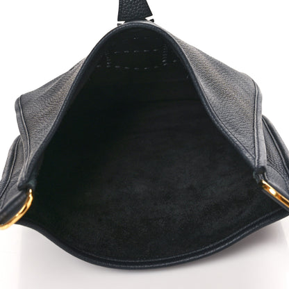 Hermes Taurillon Clemence Cavale Sangle Evelyne III PM Black 5 of 8
