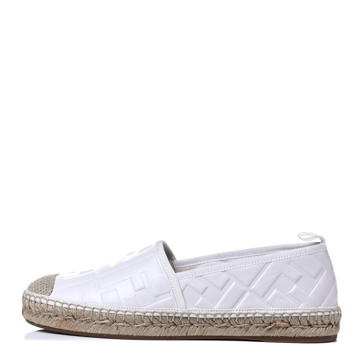 Nappa FF Embossed Espadrilles 38 Snow