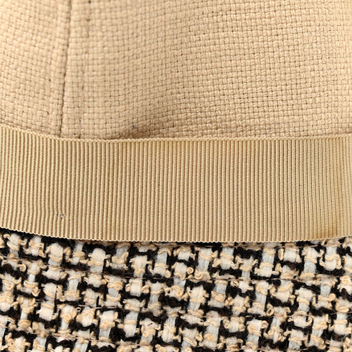 Chanel Tweed Bucket Hat 57 Beige 9 of 10