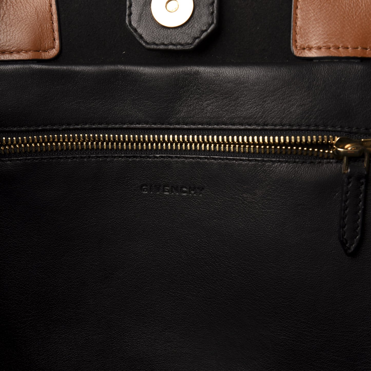 Nappa Easy Tote Tan Black
