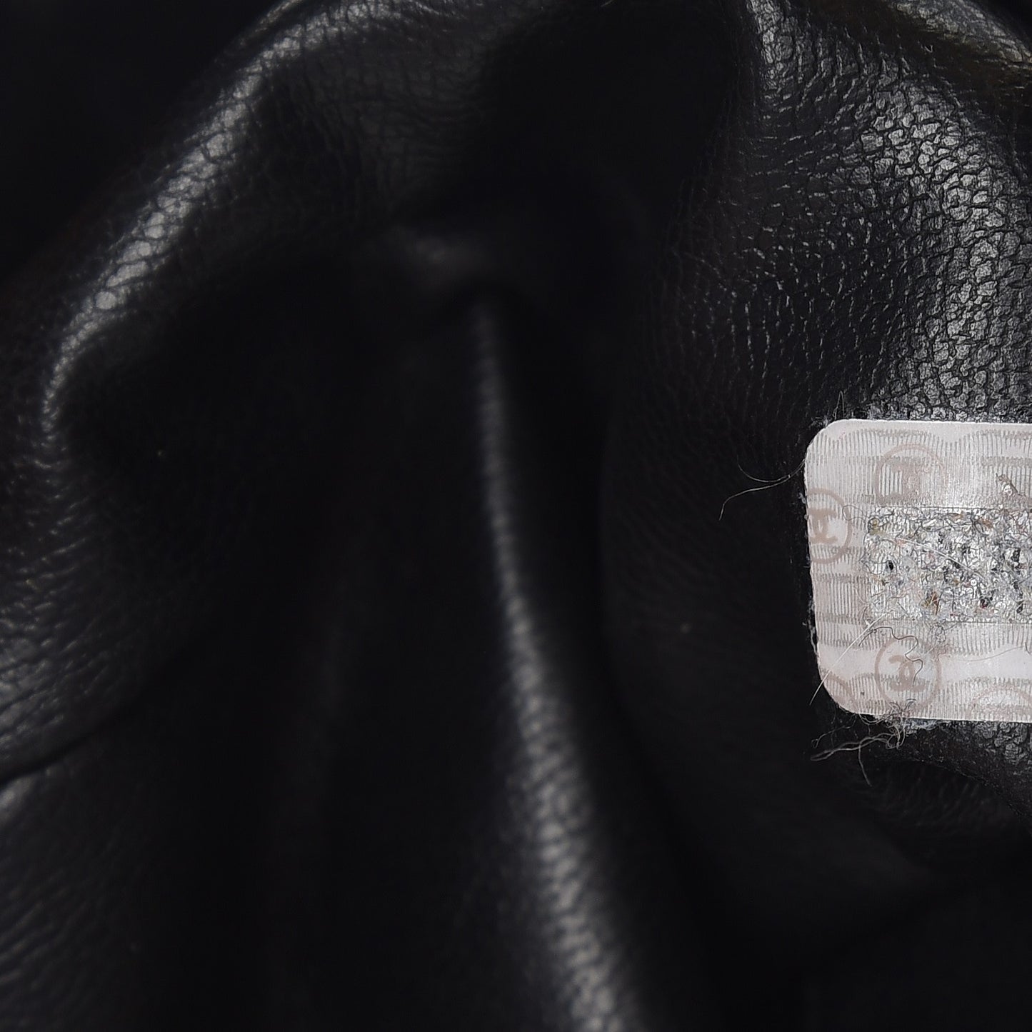Lambskin CC Drawstring Bag Black