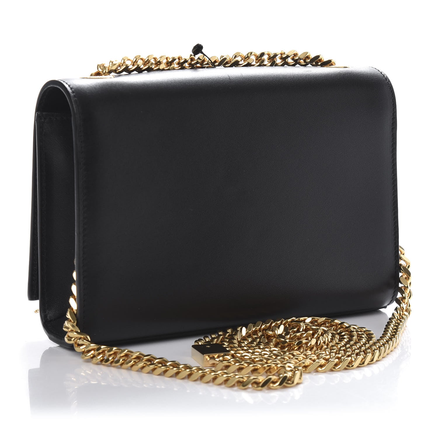 Saint Laurent Smooth Calfskin Small Classic Monogram Kate Tassel Satchel Black 3 of 9