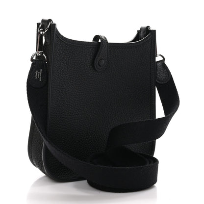 Hermes Taurillon Clemence Evelyne TPM Black 3 of 11