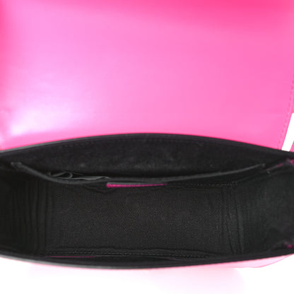 Versace Calfskin Vinyl Small Houndstooth La Medusa Crossbody Bag Pink Multicolor 5 of 10