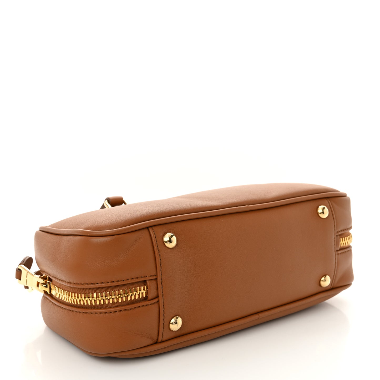 Calfskin Large Arcadie Top Handle Bag Cognac
