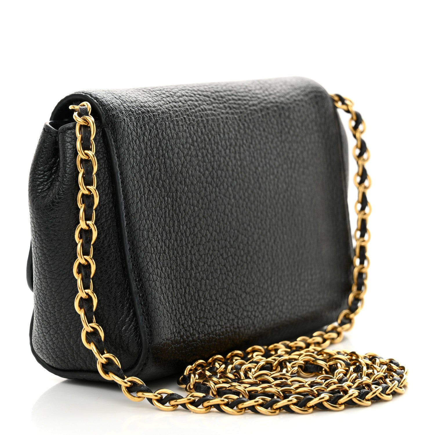 Mulberry Glossy Goatskin Mini Lily Flap Black 3 of 11