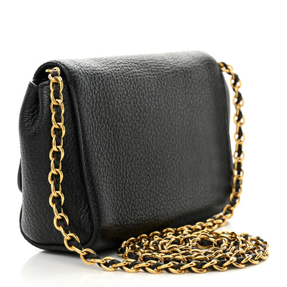 Mulberry Glossy Goatskin Mini Lily Flap Black 3 of 11