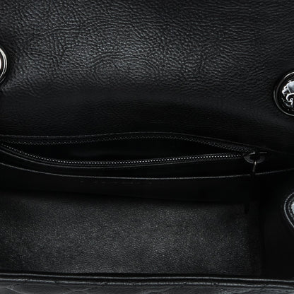 Chanel Crumpled Calfskin Quilted Mini Square Flap So Black 6 of 7